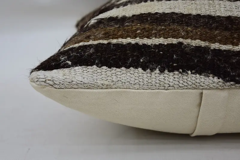 Sustainable Pillow Cover, Boho Pillow Sham Cover, Throw Kilim Pillow, Kilim Pillow Cover, Pillow Case, 16x16 White Cushion Cover, Christmas Pillow - 5