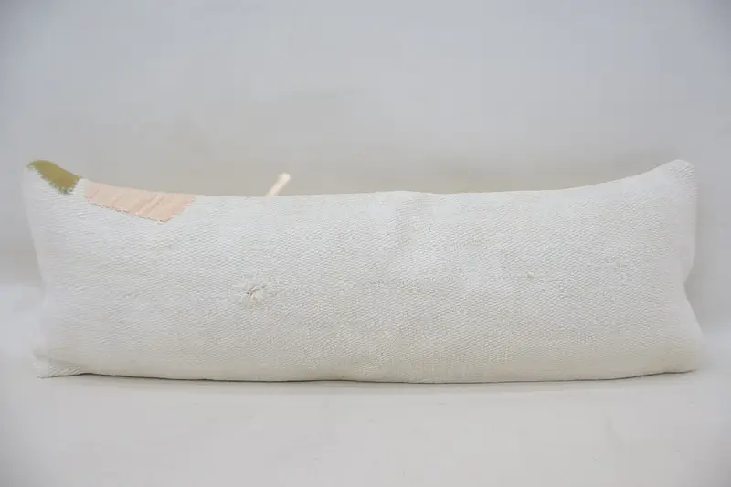 Pillow Sham, Home Decor Pillow, Kilim Pillow Cover, Lounge Throw Pillow Sham, 12x36 White Cushion, Tapestry Pillow Sham, Handmade Kilim Cushion - 4