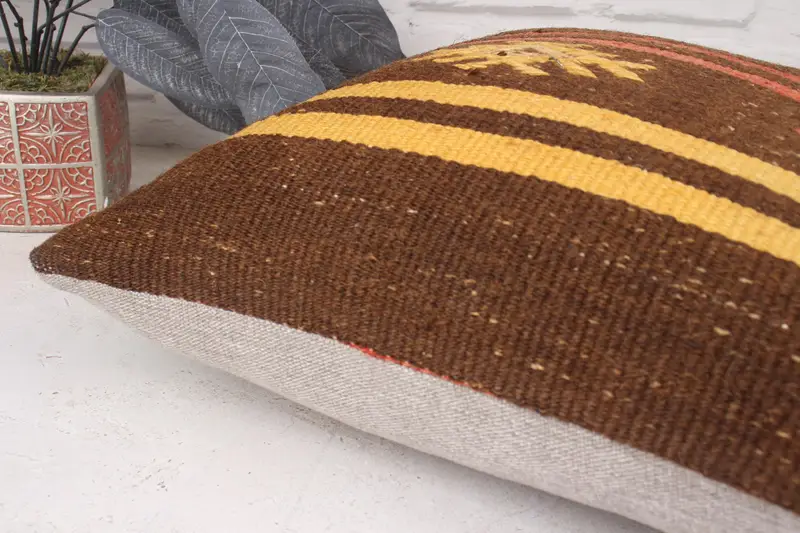 Pet Cushion, Vintage Kilim Throw Pillow, Lounge Throw Cushion Cover, 18x18 Red Pillow, Kilim Cushion Sham, Vintage Pillow, Cushion Case - 6