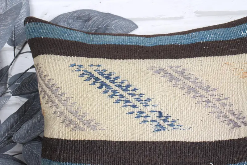 Pillow Sham, 18x18 Beige Cushion Case, Kilim Cushion Sham, Boho Chic Cushion Case, Pillow for Couch, Ethnic Throw Pillow Sham, Turkish Kilim Pillow - 2