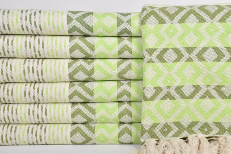 Handmade Gift, Housewarming Gift, Mexico Bachelorette Party Gifts, 70x40 Cotton Diamond Towel, Monogrammed Beach Towel, Merry Christmas Gifts - 1