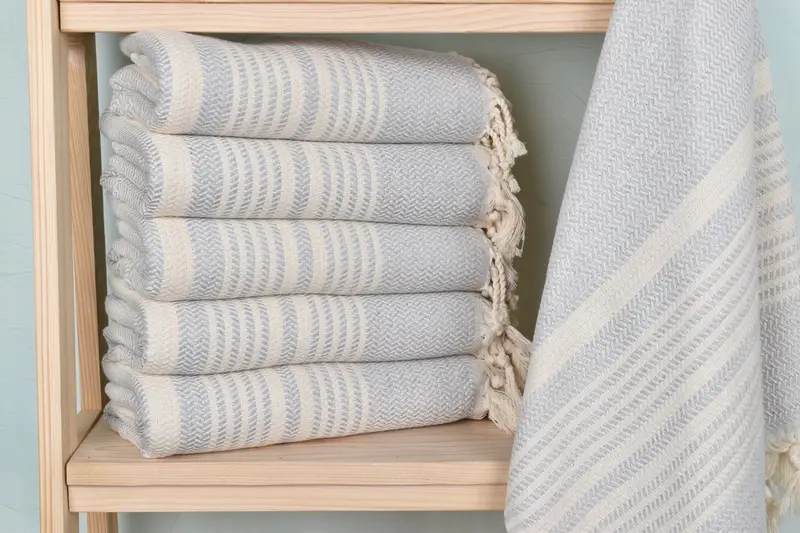 Organic towel, Monogrammed Beach Towel, Wedding Towel, Travel Towel, 70x40 Cotton Striped Towel, Bulk Order Towel, Handmade Gift, Christmas Favors - 1
