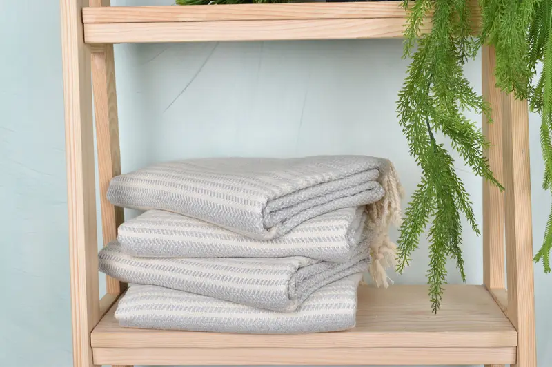 Organic towel, Monogrammed Beach Towel, Wedding Towel, Travel Towel, 70x40 Cotton Striped Towel, Bulk Order Towel, Handmade Gift, Christmas Favors - 7