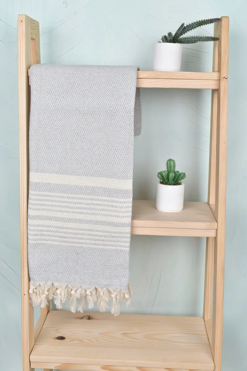 Organic towel, Monogrammed Beach Towel, Wedding Towel, Travel Towel, 70x40 Cotton Striped Towel, Bulk Order Towel, Handmade Gift, Christmas Favors - 8