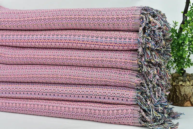 Gift For Wedding Day, Turkish hand towel, Gifts For Him, Gift For Mom, Monogram Beach Towel, Yoga Towel, 70x40 Cotton Colorful Diamond Towel - 3