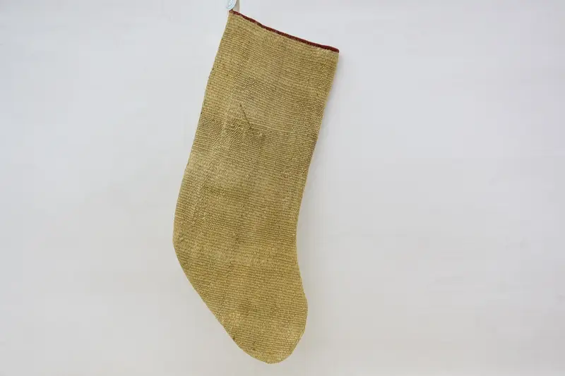 エレガントなベージュ 9 インチ クリスマス オーナメント ストッキング、お祝いホリデー ストッキング
