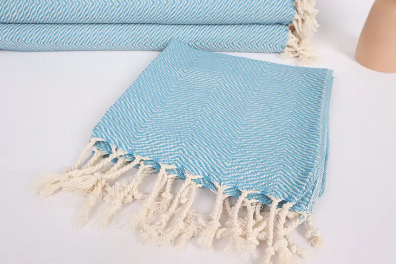 Bridal Party Gifts, Beach Theme Bachelorette Party, 40x20 Cotton Chevron Towel, Personalized Gift, Turkish Towel Hand Towel, Personalized Dish Towel - 5