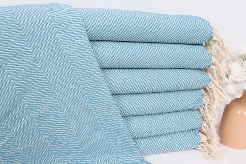 Bridal Party Gifts, Beach Theme Bachelorette Party, 40x20 Cotton Chevron Towel, Personalized Gift, Turkish Towel Hand Towel, Personalized Dish Towel - 1