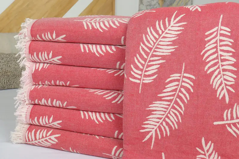 88x80 Cotton Floral Patterned Towel, Custom Wedding Gifts, Custom Gift, Woven Blanket, Best Friend Wedding Gift, Boho Throw Blankets, Organic Throw - 2