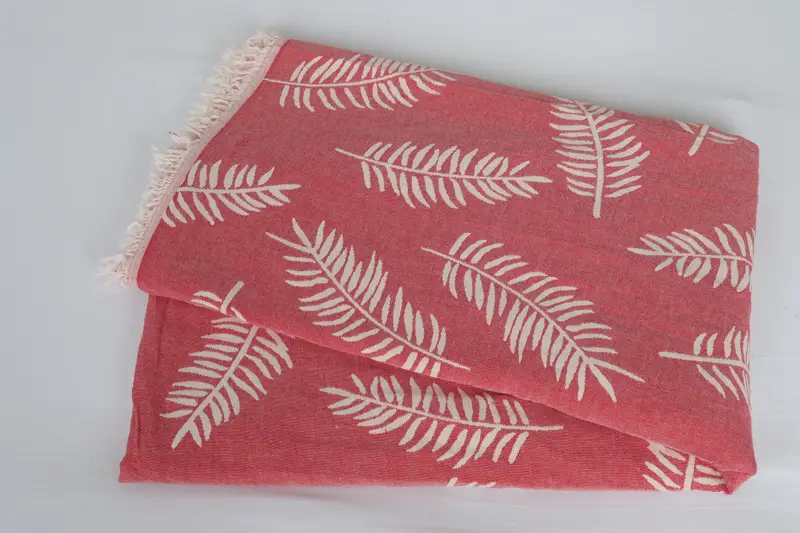 88x80 Cotton Floral Patterned Towel, Custom Wedding Gifts, Custom Gift, Woven Blanket, Best Friend Wedding Gift, Boho Throw Blankets, Organic Throw - 6