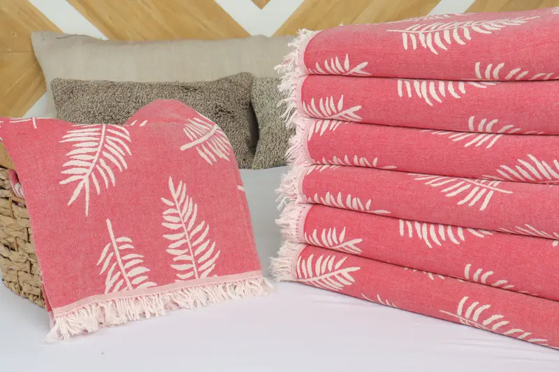 88x80 Cotton Floral Patterned Towel, Custom Wedding Gifts, Custom Gift, Woven Blanket, Best Friend Wedding Gift, Boho Throw Blankets, Organic Throw - 4