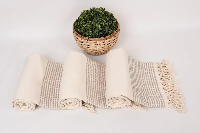 Quick-dry towel, Turkish Towel Personalized, Custom Gift, Employee Gifts, Bridal Shower Gift, 70x36 Cotton Striped Towel, Turkish Towel Bulk - 8