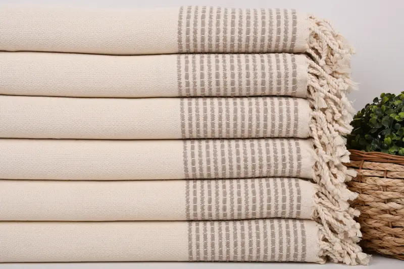 Quick-dry towel, Turkish Towel Personalized, Custom Gift, Employee Gifts, Bridal Shower Gift, 70x36 Cotton Striped Towel, Turkish Towel Bulk - 2
