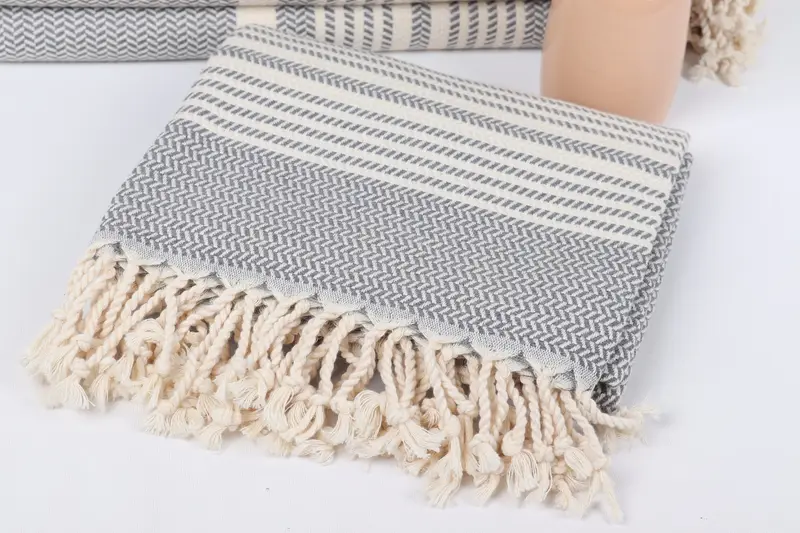 70x40 Cotton Striped Towel, Organic Cotton Towel, Personalized Gifts, Housewarming Gift, Bridal Gifts, Turkish Towel Beach Towel, Handmade Gift - 5