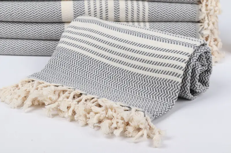 70x40 Cotton Striped Towel, Organic Cotton Towel, Personalized Gifts, Housewarming Gift, Bridal Gifts, Turkish Towel Beach Towel, Handmade Gift - 4