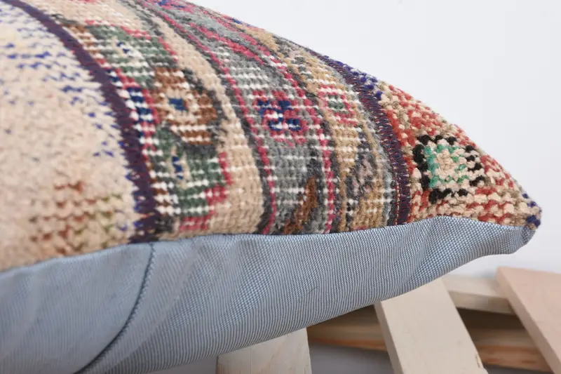 Rustic Pillow Sham, 16x16 Blue Cushion Case, Throw Kilim Pillow, Vintage Pillow, Nomadic Pillow Cover, Boho Pillow, Pillow Case, Tribal Pillow Sham - 7