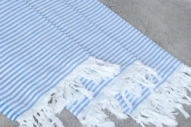 Best lightweight Turkish towel for travel USA, Bachelorette Party Gift, Engagement Gift, Beach towel, 68x36 Cotton Striped Towel, Organic towel - 5