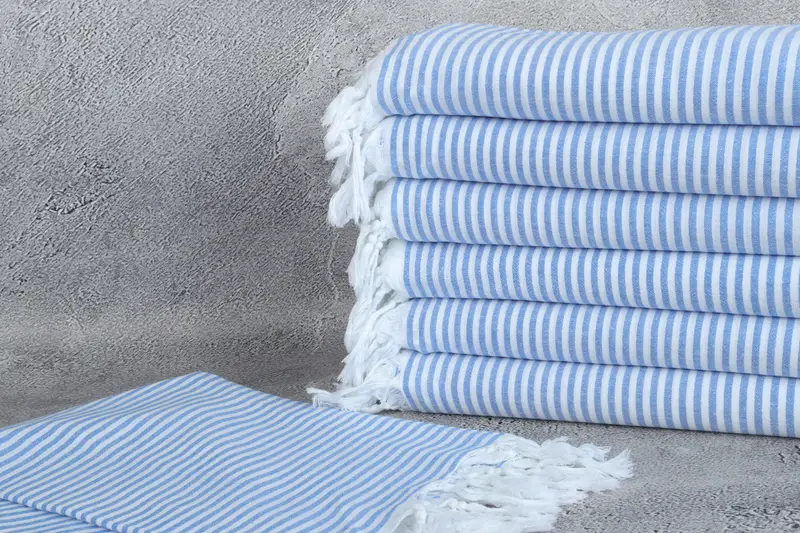 Best lightweight Turkish towel for travel USA, Bachelorette Party Gift, Engagement Gift, Beach towel, 68x36 Cotton Striped Towel, Organic towel - 2