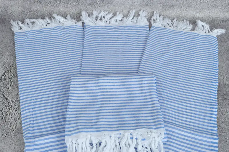 Best lightweight Turkish towel for travel USA, Bachelorette Party Gift, Engagement Gift, Beach towel, 68x36 Cotton Striped Towel, Organic towel - 4