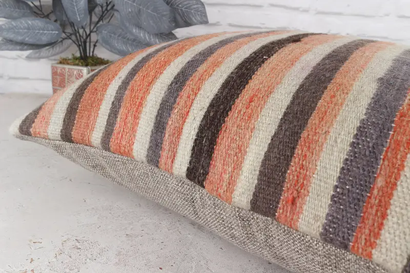 Crochet Pattern Cushion Cover, Vintage Kilim Pillow, Boho Pillow Sham Cover, 20x20 Red Cushion Cover, Cushion, Pillow for Sofa - 8