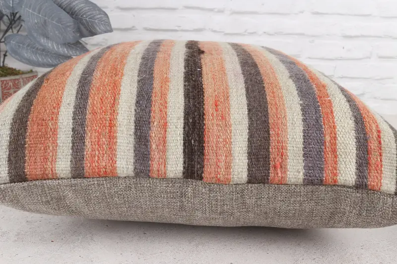 Crochet Pattern Cushion Cover, Vintage Kilim Pillow, Boho Pillow Sham Cover, 20x20 Red Cushion Cover, Cushion, Pillow for Sofa - 6