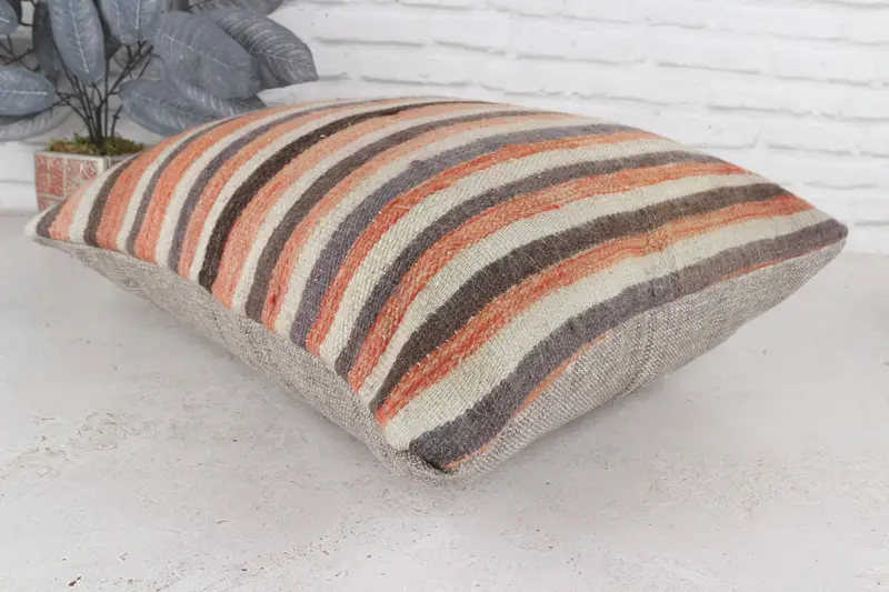 Crochet Pattern Cushion Cover, Vintage Kilim Pillow, Boho Pillow Sham Cover, 20x20 Red Cushion Cover, Cushion, Pillow for Sofa - 7