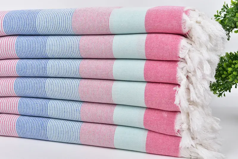Monogram Towels, Custom Towel, Summer Towel, Christmas Gift, Personalized Gift, Sand-resistant towel, Bachelorette Towel, 68x40 Cotton Striped Towel - 3