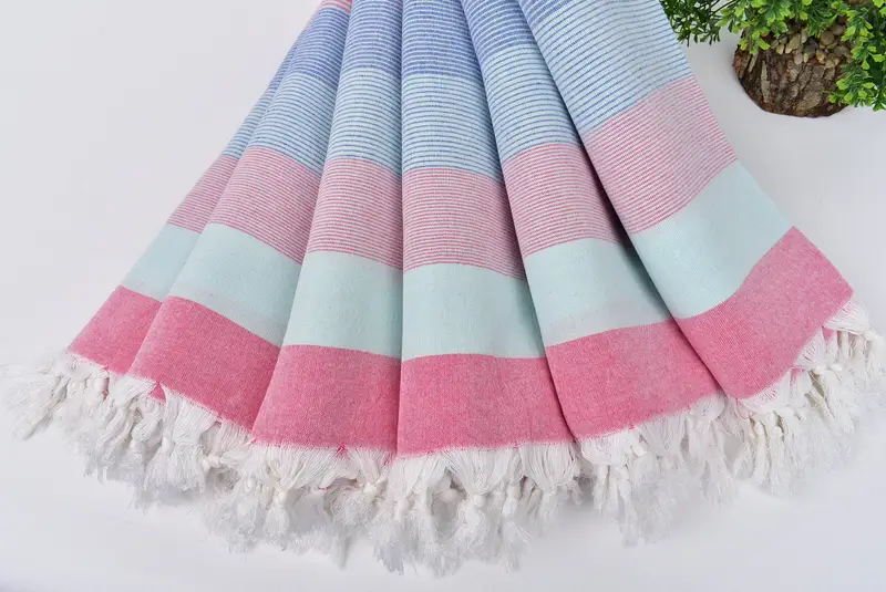 Monogram Towels, Custom Towel, Summer Towel, Christmas Gift, Personalized Gift, Sand-resistant towel, Bachelorette Towel, 68x40 Cotton Striped Towel - 4