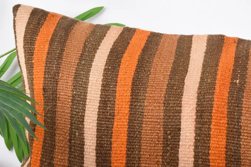 Couch Cushion Cover, 16x48 Brown Pillow Case, Throw Kilim Pillow, Vintage Throw Cushion Case, Cushion Case, Turkish Pillow, Antique Pillows - 2