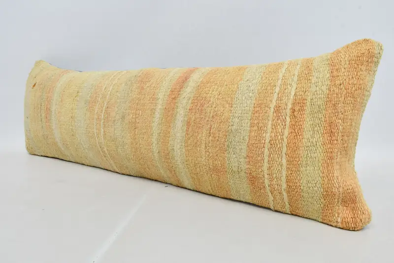 Cushion Case, Pillow for Couch, Turkish Pillow, Christmas Pillow Sham, Kilim Cushion Sham, 12x36 Beige Pillow Cover, Designer Throw Pillow - 4