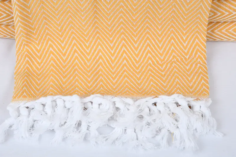 Bedspread, Shower Curtain, Bachelorette Party Gifts For Bride, 96x80 Cotton Chevron Towel, Christmas Gift Blanket, Bridal Shower Gift, Woven Blanket - 2