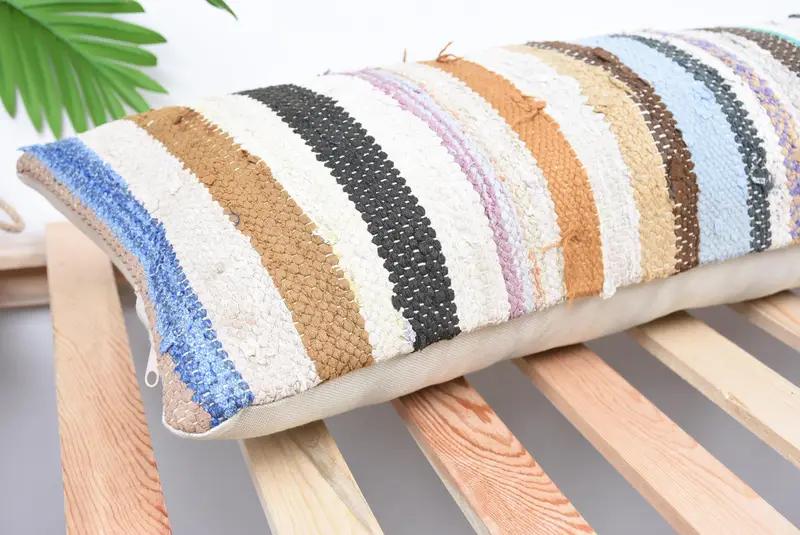 Kilim Cushion Sham, Pillow, Kilim Pillow Cover, Natural Cushion, 12x36 White Pillow Case, Home Decor Pillow, Authentic Pillow Case - 6