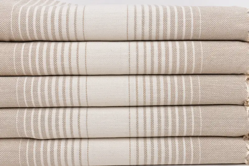 Quick-dry peshtemal, Best lightweight Turkish towel for travel USA, Fouta towel, Beach towel, Mother Of The Groom Gift, 60x38 Cotton Striped Towel - 2