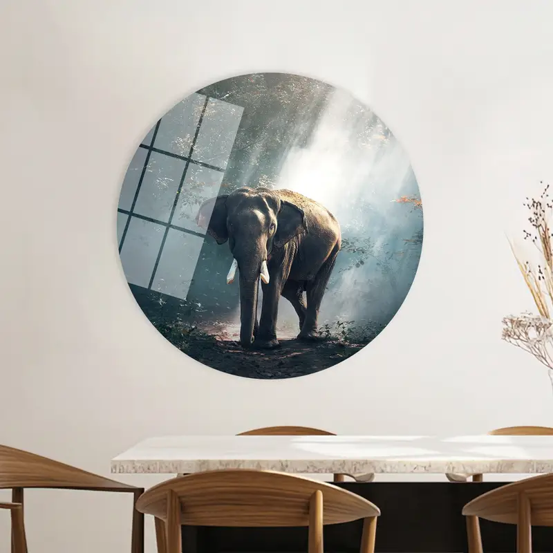 Elegant Wild Elephant Forest Canvas Print - Luxury Decor
