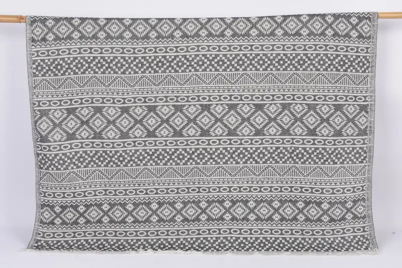68x36 Cotton Geometric Towel, Guest Towel, Bathroom Towel, Bachelorette Party Gifts Bridesmaids, Organic towel, Bachelorette Party Gifts