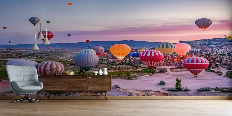 旅行壁の壁画、モダンウォールペーパー、七面鳥の壁の装飾、サンシャイン壁画、3Dウォールペーパー、カスタムウォールペーパー、ヨーレムウォールペーパー、 - 2