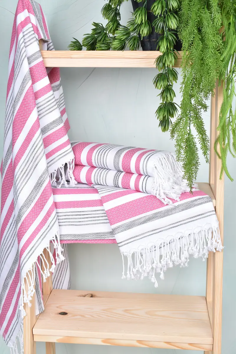 Best Wedding Gift, Bachelorette Party Decorations, Bridal Shower Favors, 70x40 Cotton Striped Towel, Boyfriend Christmas Gift, Wedding Gifts Towel - 5