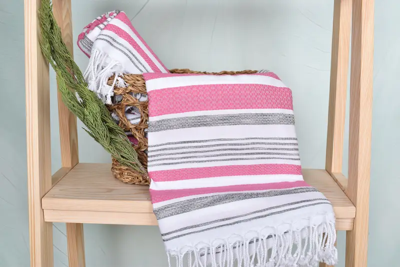 Best Wedding Gift, Bachelorette Party Decorations, Bridal Shower Favors, 70x40 Cotton Striped Towel, Boyfriend Christmas Gift, Wedding Gifts Towel - 4