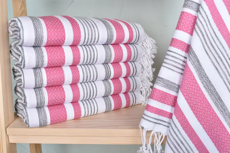 Best Wedding Gift, Bachelorette Party Decorations, Bridal Shower Favors, 70x40 Cotton Striped Towel, Boyfriend Christmas Gift, Wedding Gifts Towel - 1