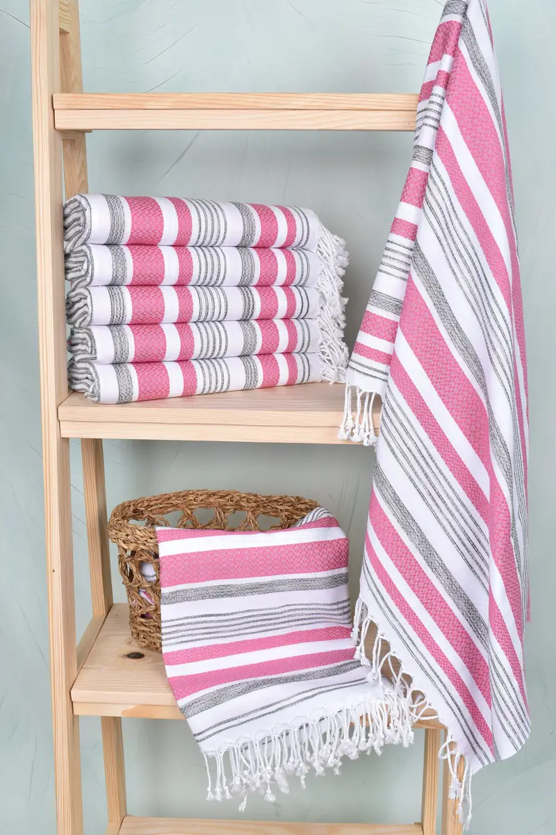 Best Wedding Gift, Bachelorette Party Decorations, Bridal Shower Favors, 70x40 Cotton Striped Towel, Boyfriend Christmas Gift, Wedding Gifts Towel - 3