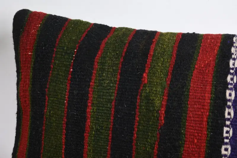 Comfy Throw Pillow Cover, Cushion Case, Pet Pillow Case, 12x24 Green Pillow Case, Antique Pillows, Handmade Kilim Cushion, Pillow for Sofa - 2