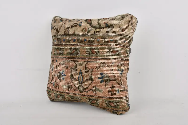 Cushion Cover, Gift Pillow, Bolster Cushion Case, Kilim Pillow Cover, Retro Throw Cushion Cover, 14x14 Beige Cushion, Home Decor Pillow - 3