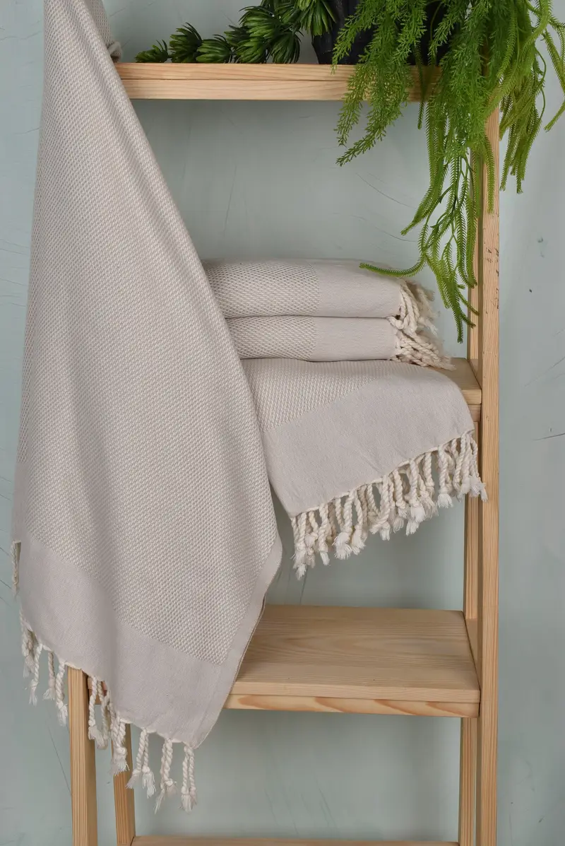 Custom Name Towel, Home Gift, Monogrammed Beach Towel, 70x40 Cotton Geometric Towel, Turkish towel, Soft towel, Eco-friendly Turkish peshtemal towel - 6