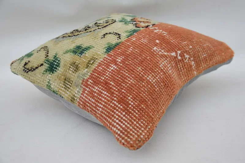 Boho Pillow Sham Cover, Pillow Sham, Pillow for Sofa, Ethnical Kilim Rug Pillow, Pet Pillow Case, Ethnic Throw Pillow, 12x12 Beige Pillow - 6