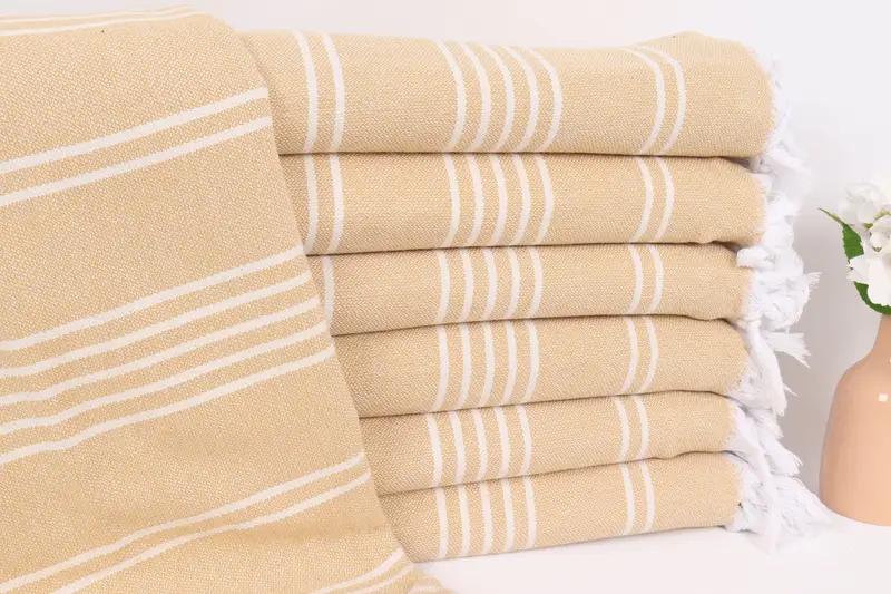 96x70 Cotton Striped Towel, Wedding Anniversary Gift, Decorative Blanket, Bachelorette Party Favors, Shower Curtain, Custom Blanket, Employee Gifts - 1