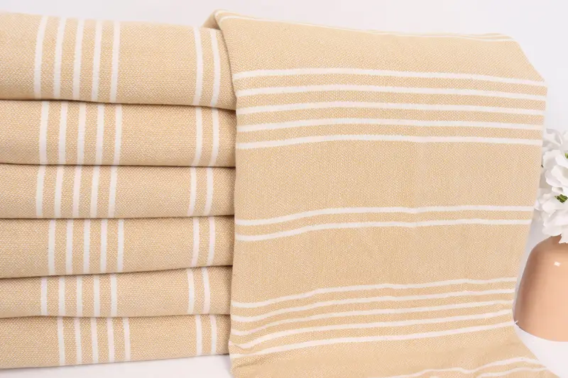 96x70 Cotton Striped Towel, Wedding Anniversary Gift, Decorative Blanket, Bachelorette Party Favors, Shower Curtain, Custom Blanket, Employee Gifts - 2