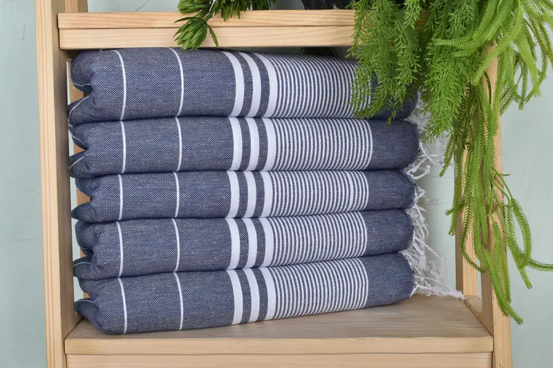 Wedding Shower Gift, Personalized Gifts, 40x24 Cotton Striped Towel, Small Bath Towels, Personalized Hand Towel, Monogrammed Turkish Towel - 1