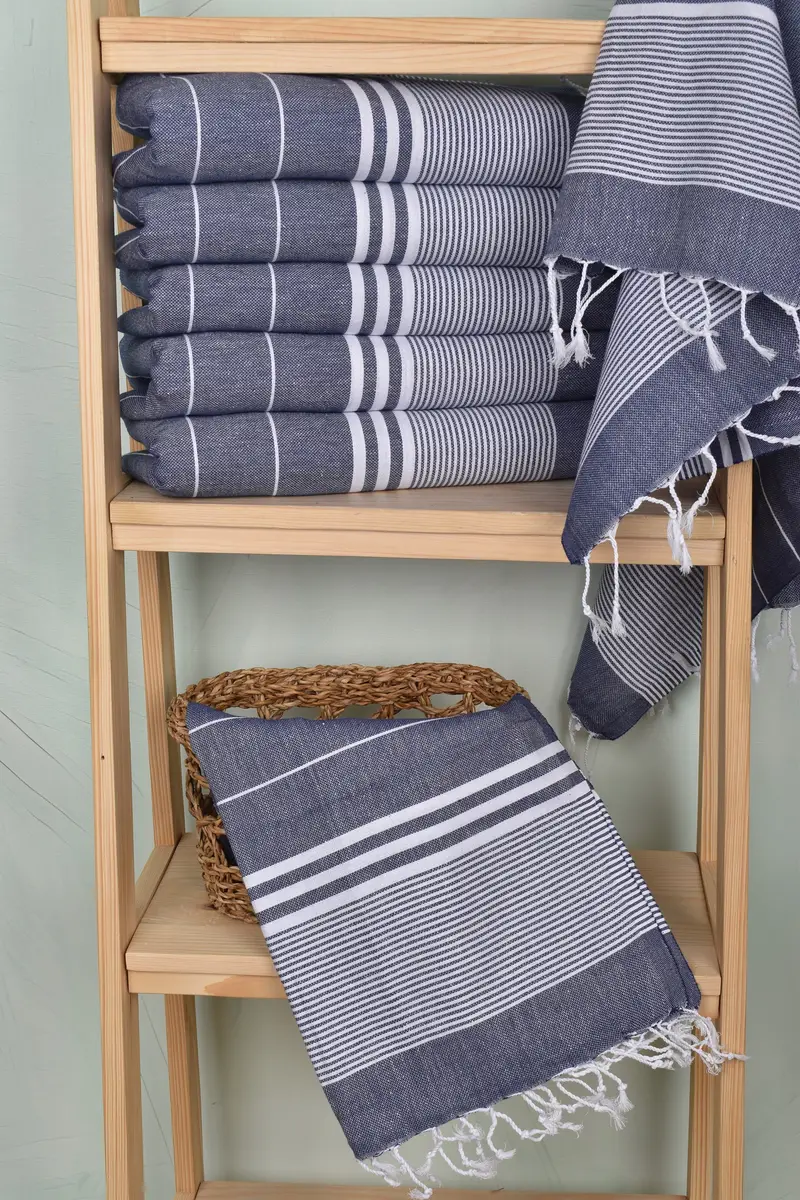 Wedding Shower Gift, Personalized Gifts, 40x24 Cotton Striped Towel, Small Bath Towels, Personalized Hand Towel, Monogrammed Turkish Towel - 3