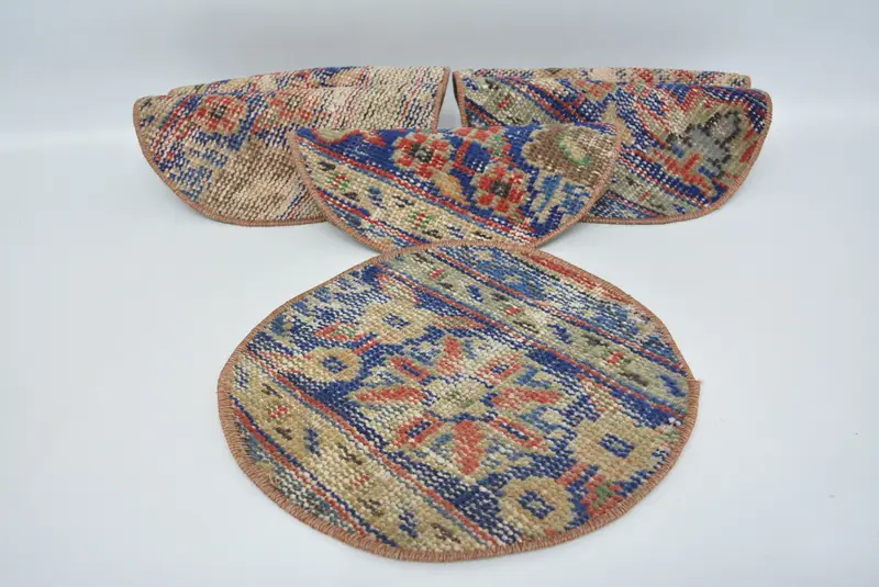 Blue and Beige Kilim Placemats, Traditional Table Decor