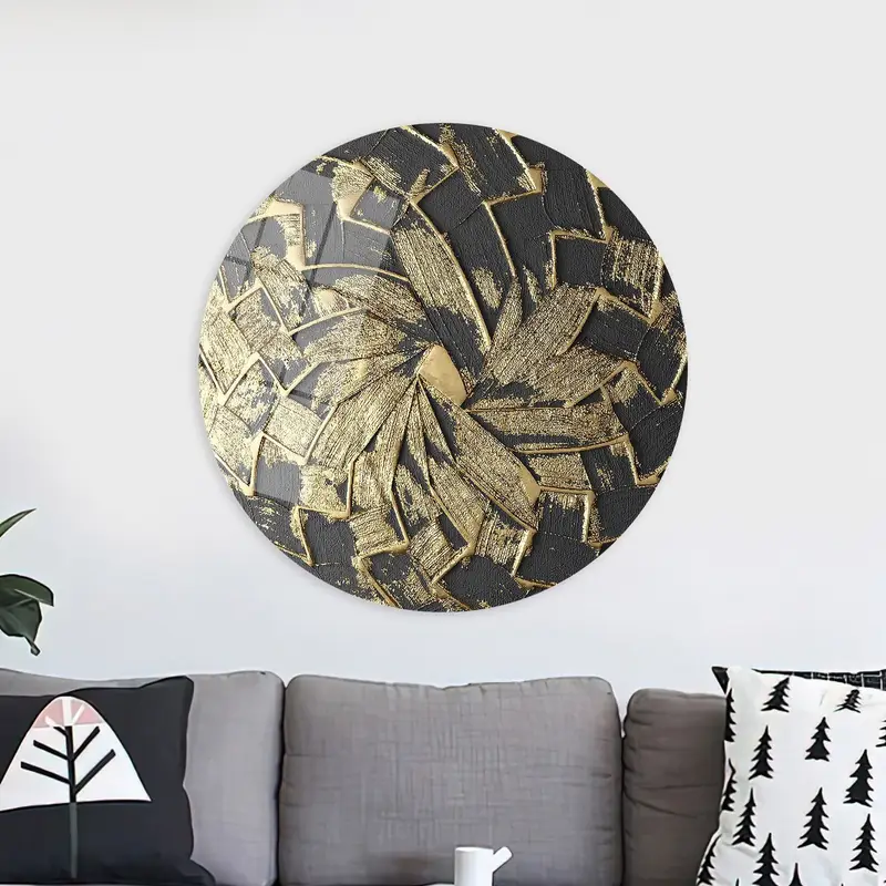 Shimmery Gold Abstract Canvas Print: Contemporary, Trendy Decor